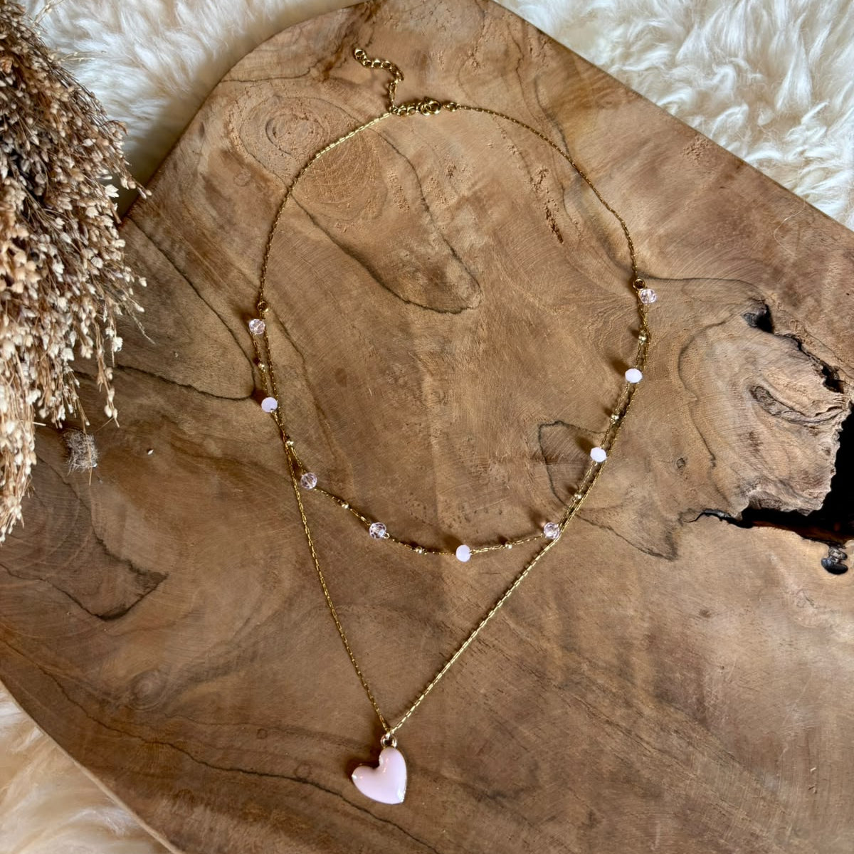 Handgemaakte Layered ketting Stella | Goud met dubbele laag