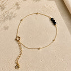 Armband Nox Diepzwart – handgemaakt goudkleurig sieraad